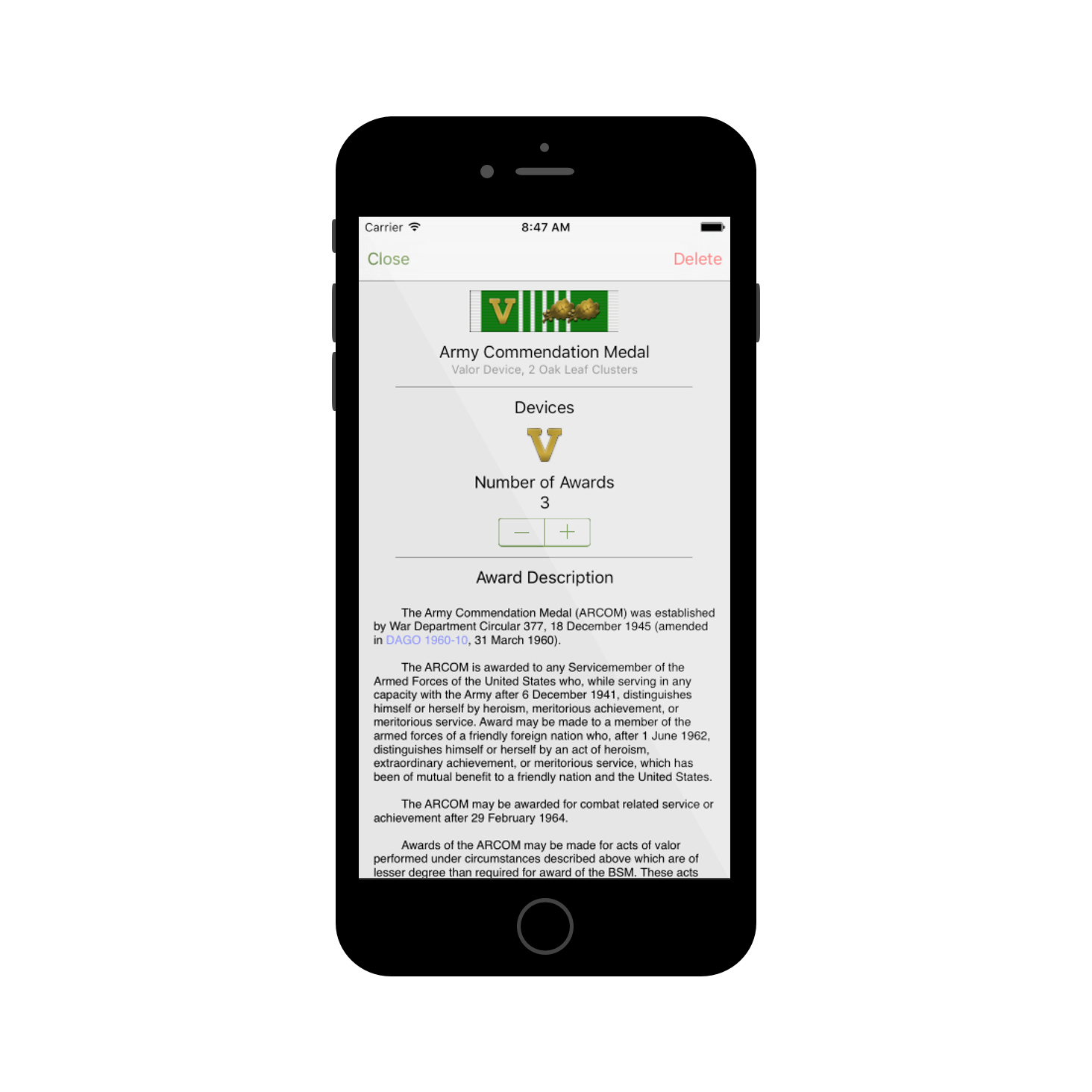 Army Awards Screenshot 2